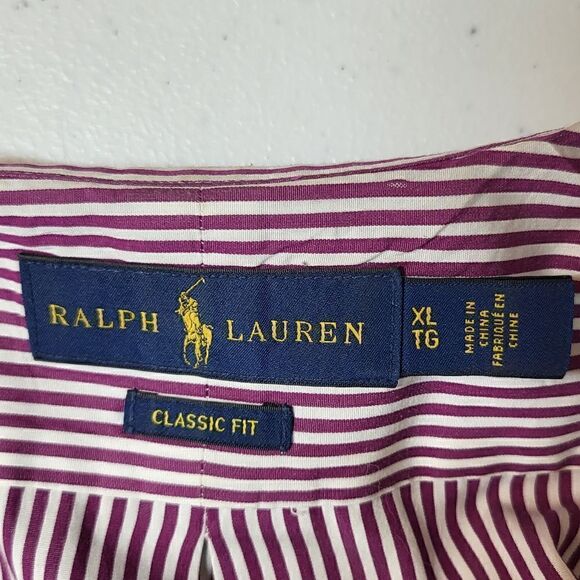 Ralph Lauren Men's (Purple -Burgundy) button down shirt. - Picture 3 of 7